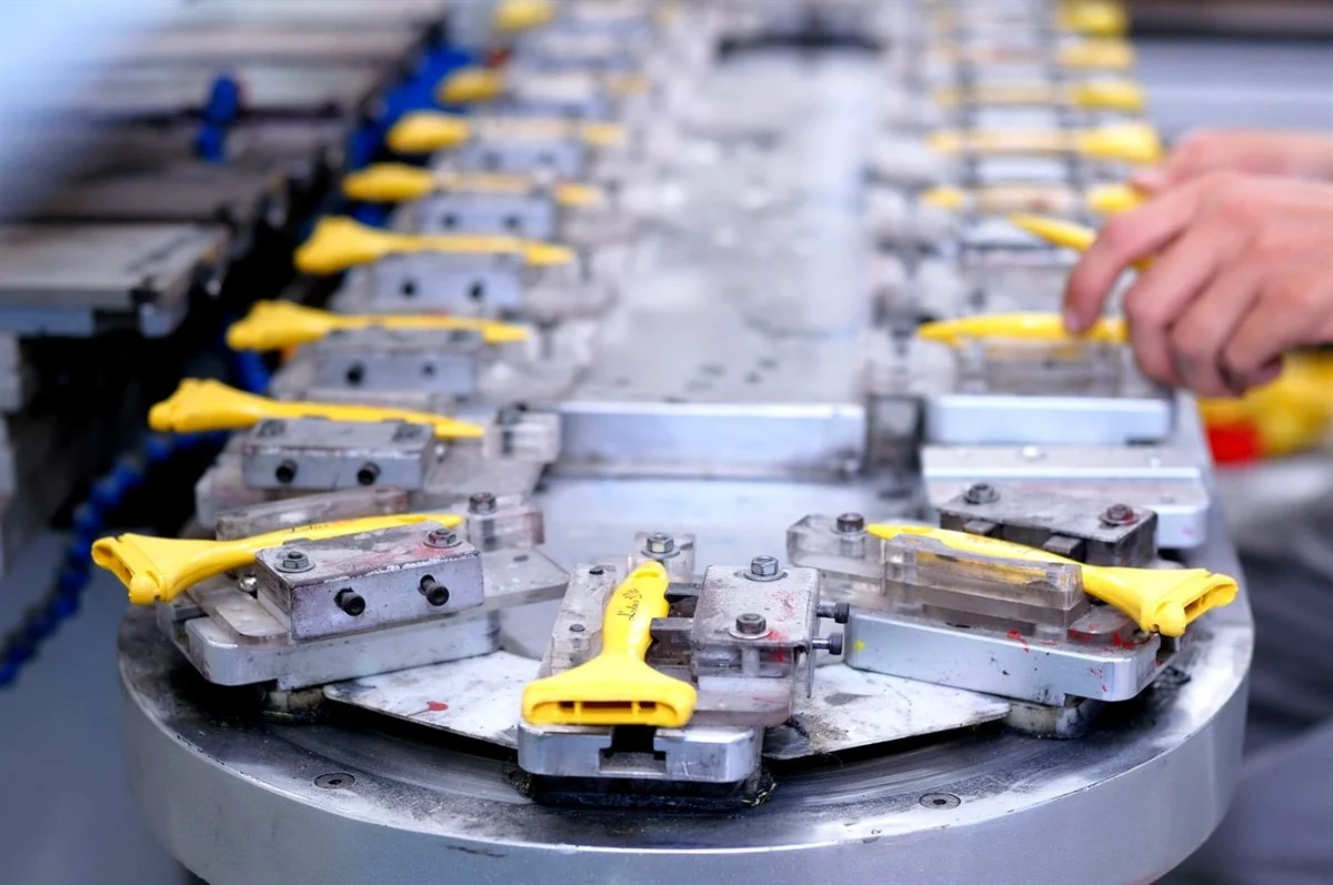 Injection moulding production line at Krishna Polymer Technology